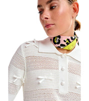 ESSENTIEL ANTWERP JARTS IVORY KNITTED POLOSHIRT