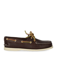 SPERRY BROWN LEATHER LOAFER - 36
