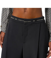 ELISABETTA FRANCHI BLACK BERMUDA SHORTS