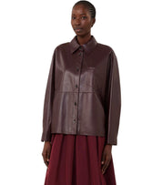 VESTE CHEMISE SCATOLA BORDEAUX MAX MARA WEEKEND
