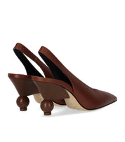 MAX MARA WEEKEND ARITO BROWN SLINGBACK PUMP