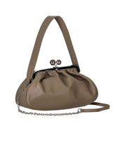 MAX MARA WEEKEND PASTICCINO CUBICO MEDIUM TAUPE CLUTCH