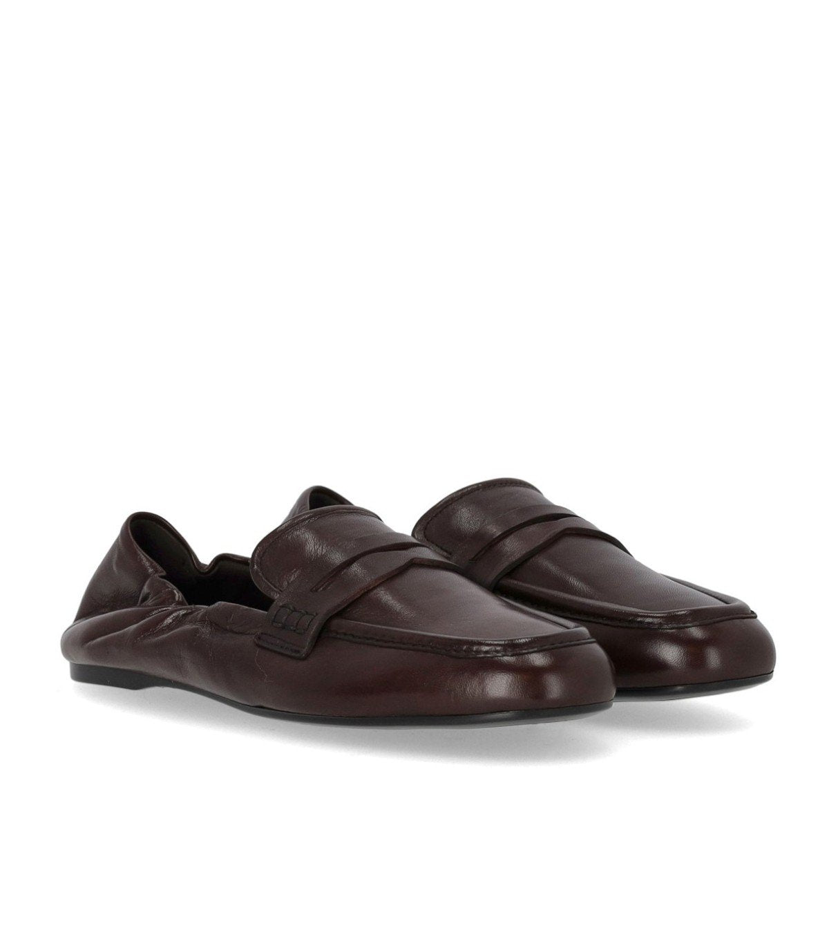 GUGLIELMO ROTTA SATIN BROWN LOAFER