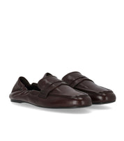 GUGLIELMO ROTTA SATIN BROWN LOAFER