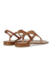 PAOLO FERRARA BROWN THONG SANDAL
