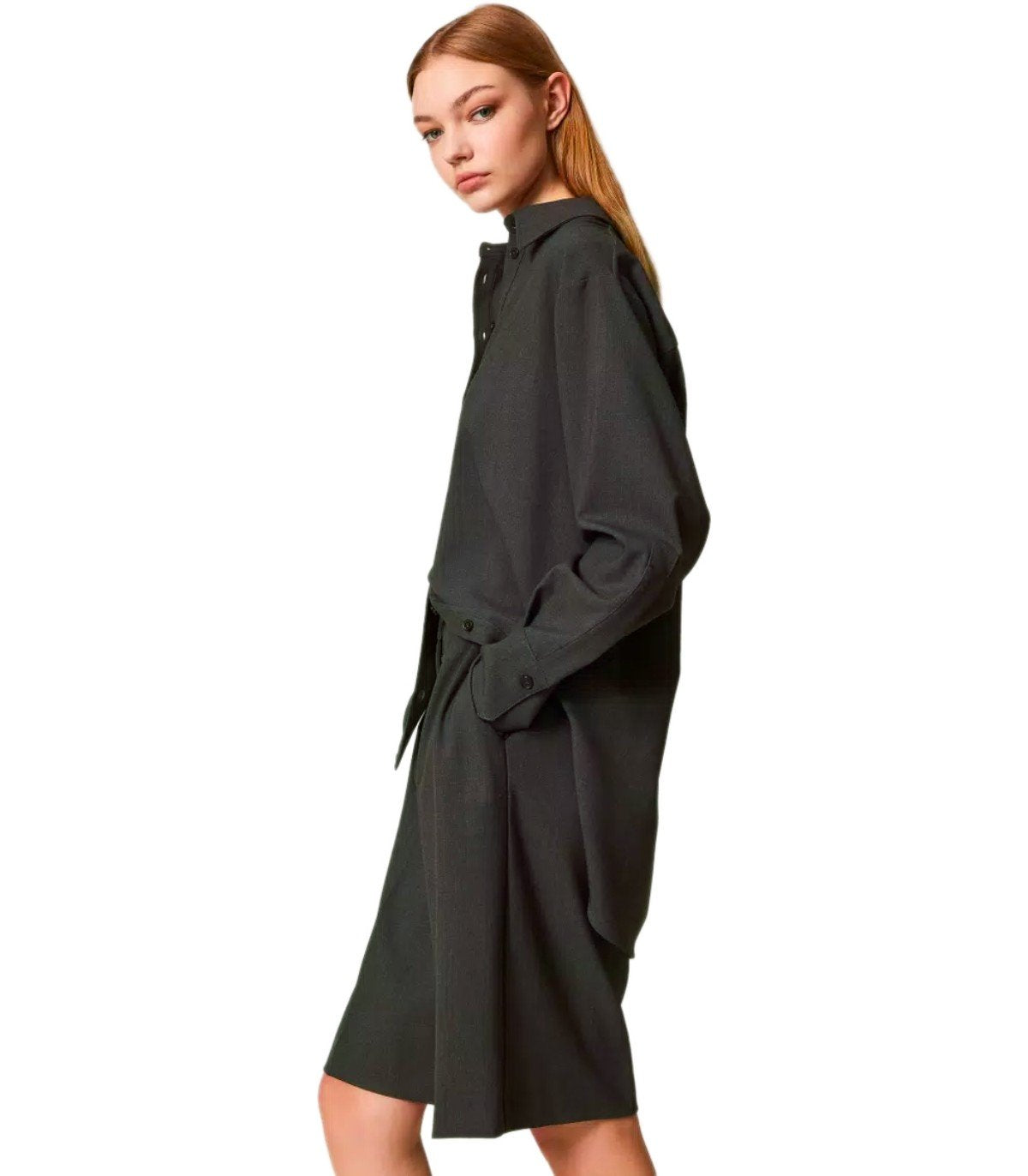 TWINSET ANTHRACITE GREY BERMUDA SHORTS
