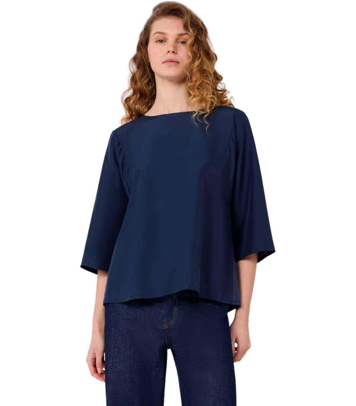 MAX MARA WEEKEND FASTOSO BLUE BLOUSE