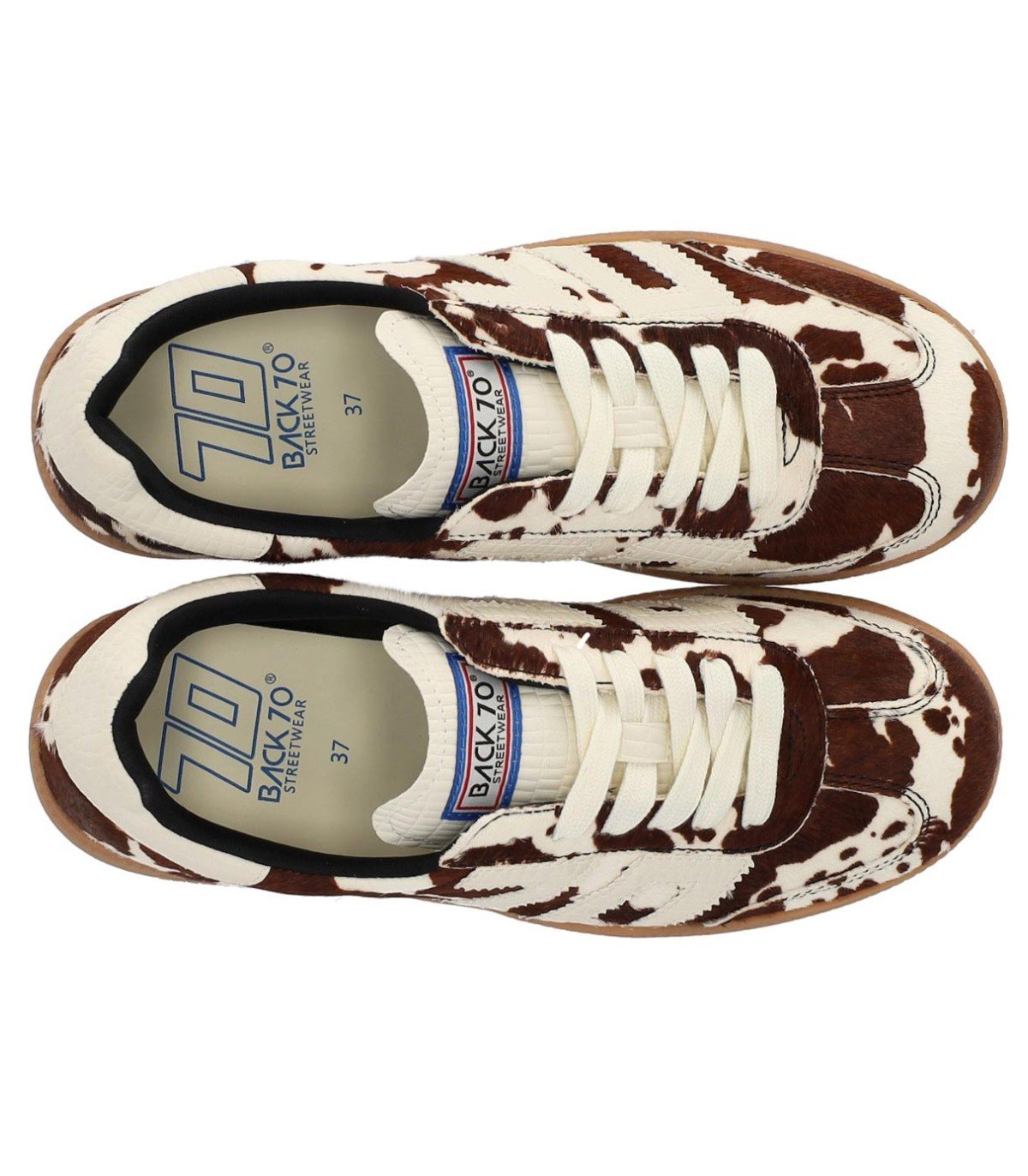 SNEAKER CLOUD VACHE NOIRE BLANCHE BACK70