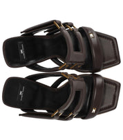 ELISABETTA FRANCHI BRAUNE MULE MIT ABSATZ