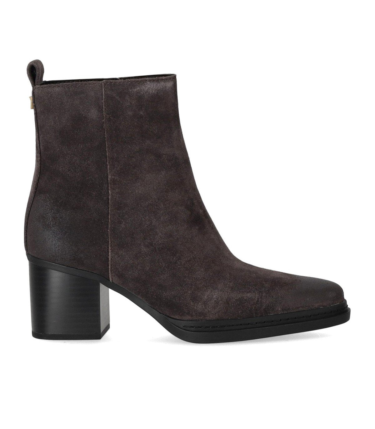 MICHAEL KORS LEX CHOCOLATE HEELED ANKLE BOOT