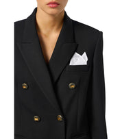 CHAQUETA DE DOBLE BOTONADURA NEGRA ELISABETTA FRANCHI