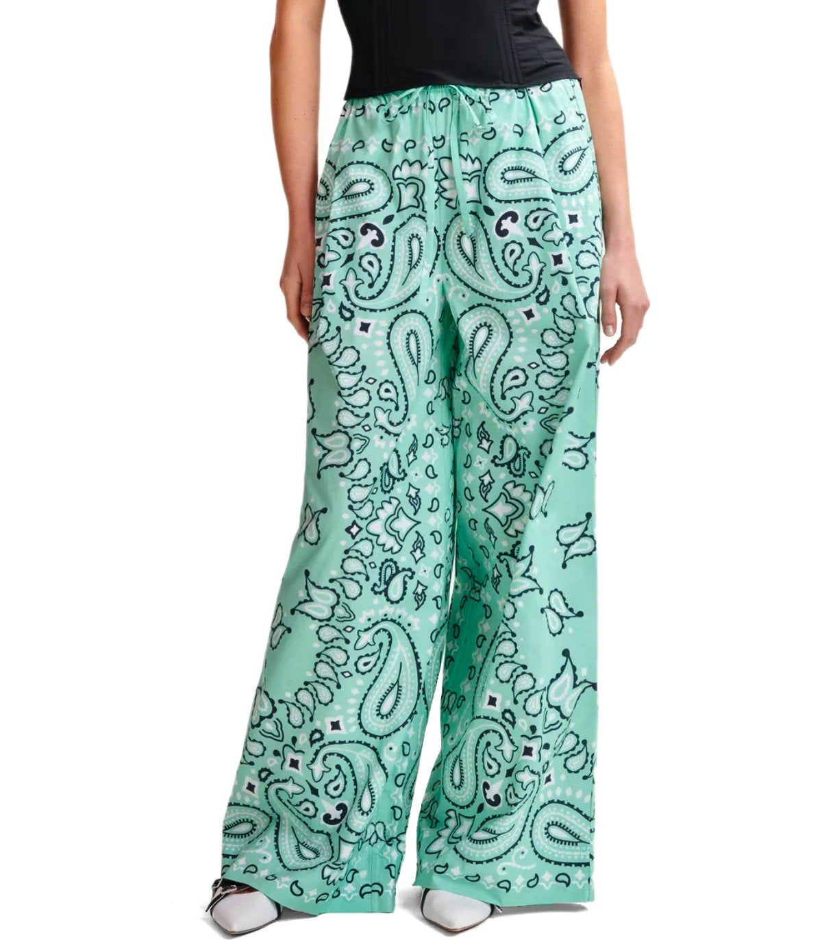 ESSENTIEL ANTWERP HINTWERPEN AQUA GREEN PANTS