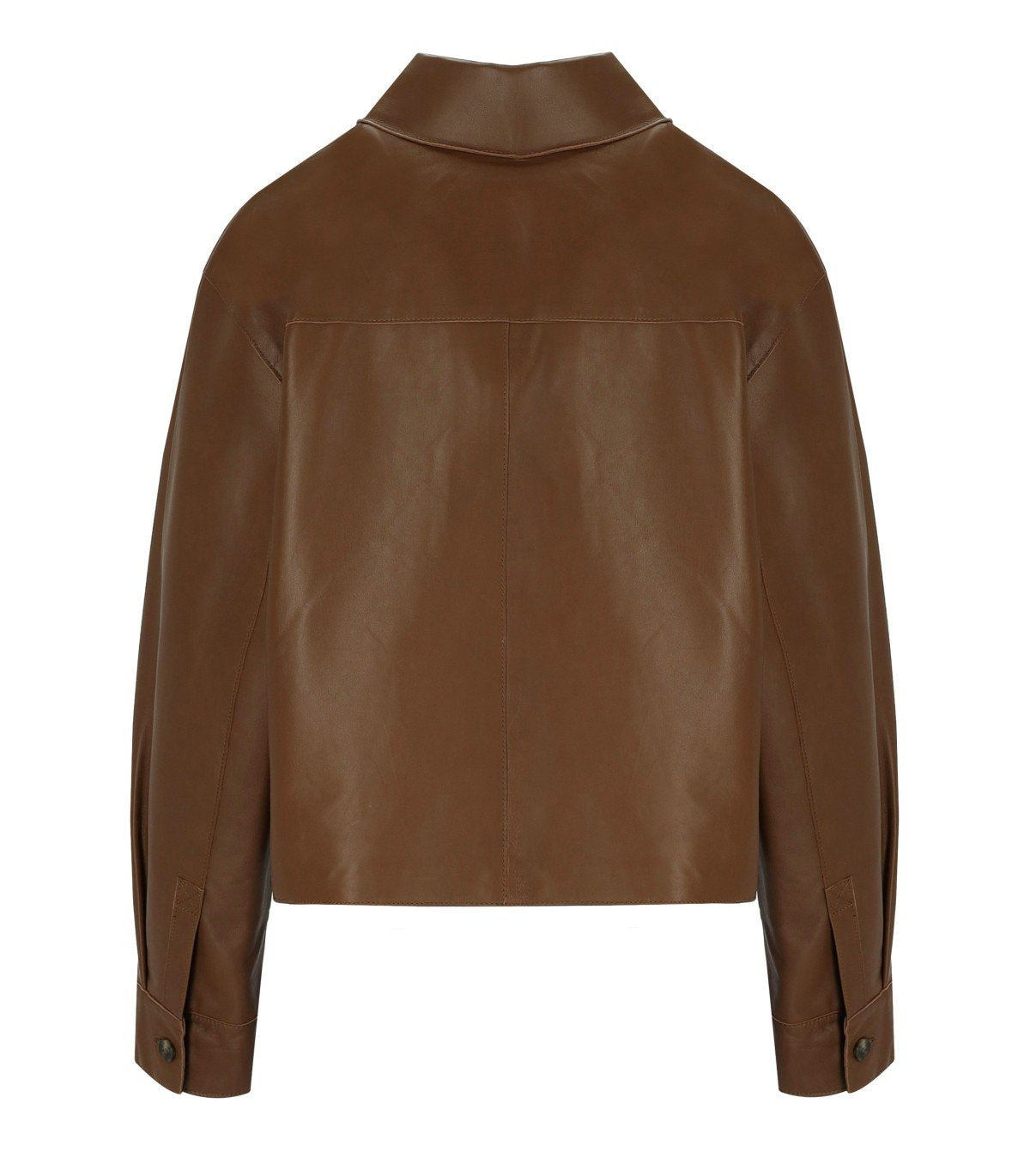 MAX MARA WEEKEND PIOVRA BRAUNER LEDERJACKE
