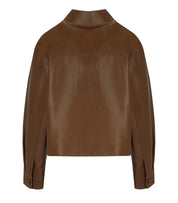 MAX MARA WEEKEND PIOVRA BRAUNER LEDERJACKE