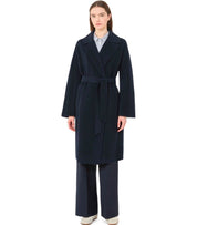 MAX MARA WEEKEND CIVADA BLAUER MANTEL MIT GÜRTEL