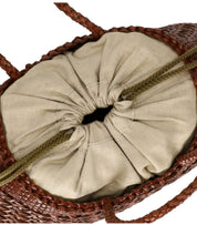 DRAGON DIFFUSION SANTA CANO BROWN BASKET BAG