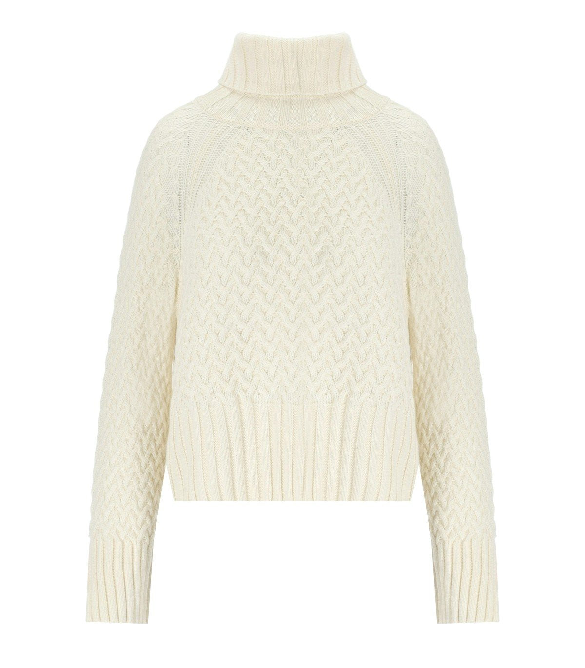 BARBOUR MALTON ECRU TURLENECK SWEATER