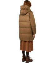 MAX MARA WEEKEND ANFORA BROWN HOODED DOWN JACKET