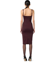 ELISABETTA FRANCHI MERLOT MIEDER ETUIKLEID