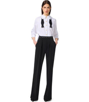ELISABETTA FRANCHI BICOLOR JUMPSUIT WITH NECKTIE