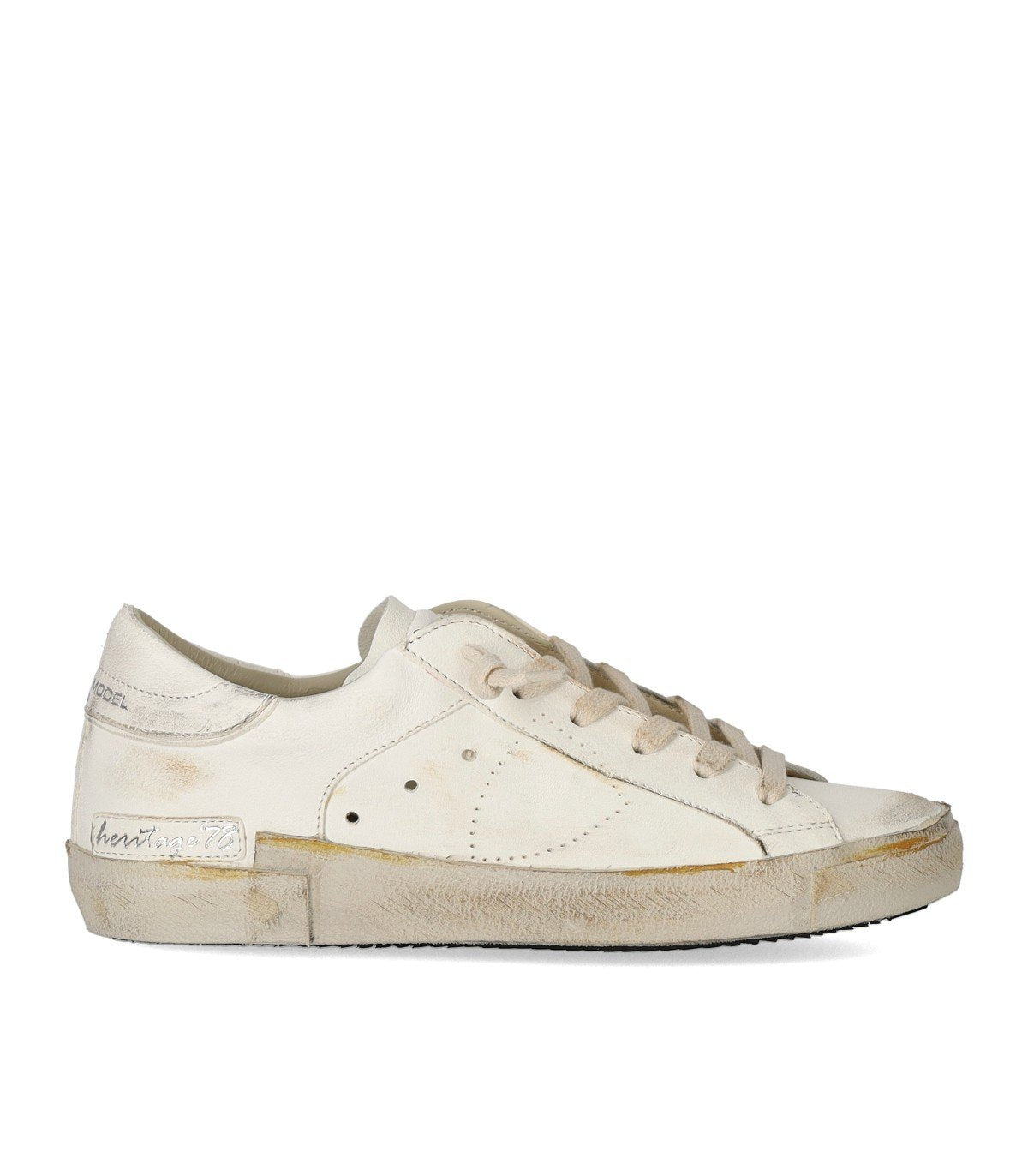 PHILIPPE MODEL PRSX LOW VINTAGE WHITE SNEAKER