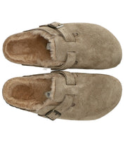 BIRKENSTOCK BOSTON SHEARLING TAUPE CLOG