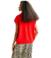 ESSENTIEL ANTWERP IMPORT RED KNITTED VEST