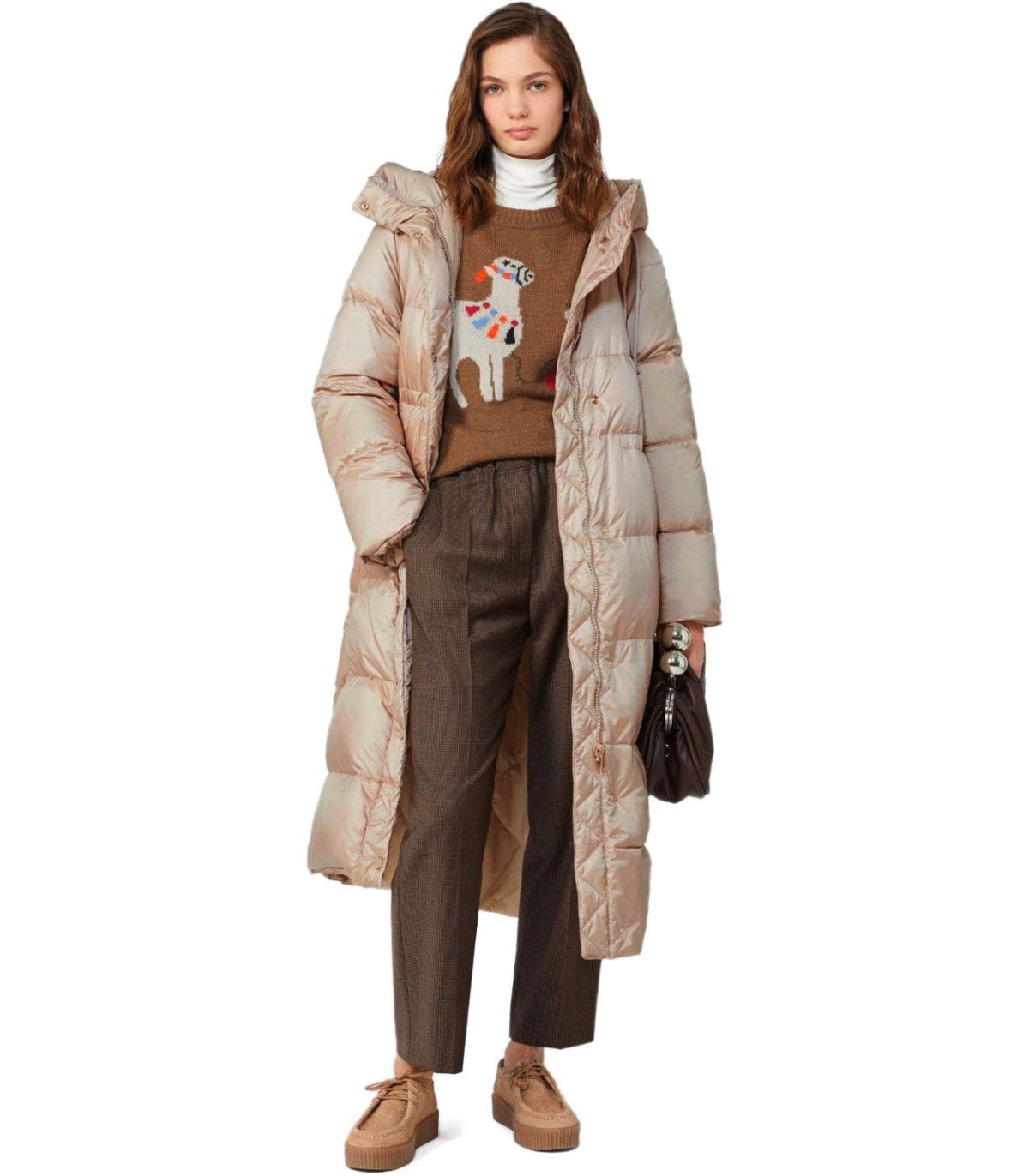 PIUMINO REVERSIBILE CON CAPPUCCIO NOVAK BEIGE MAX MARA WEEKEND