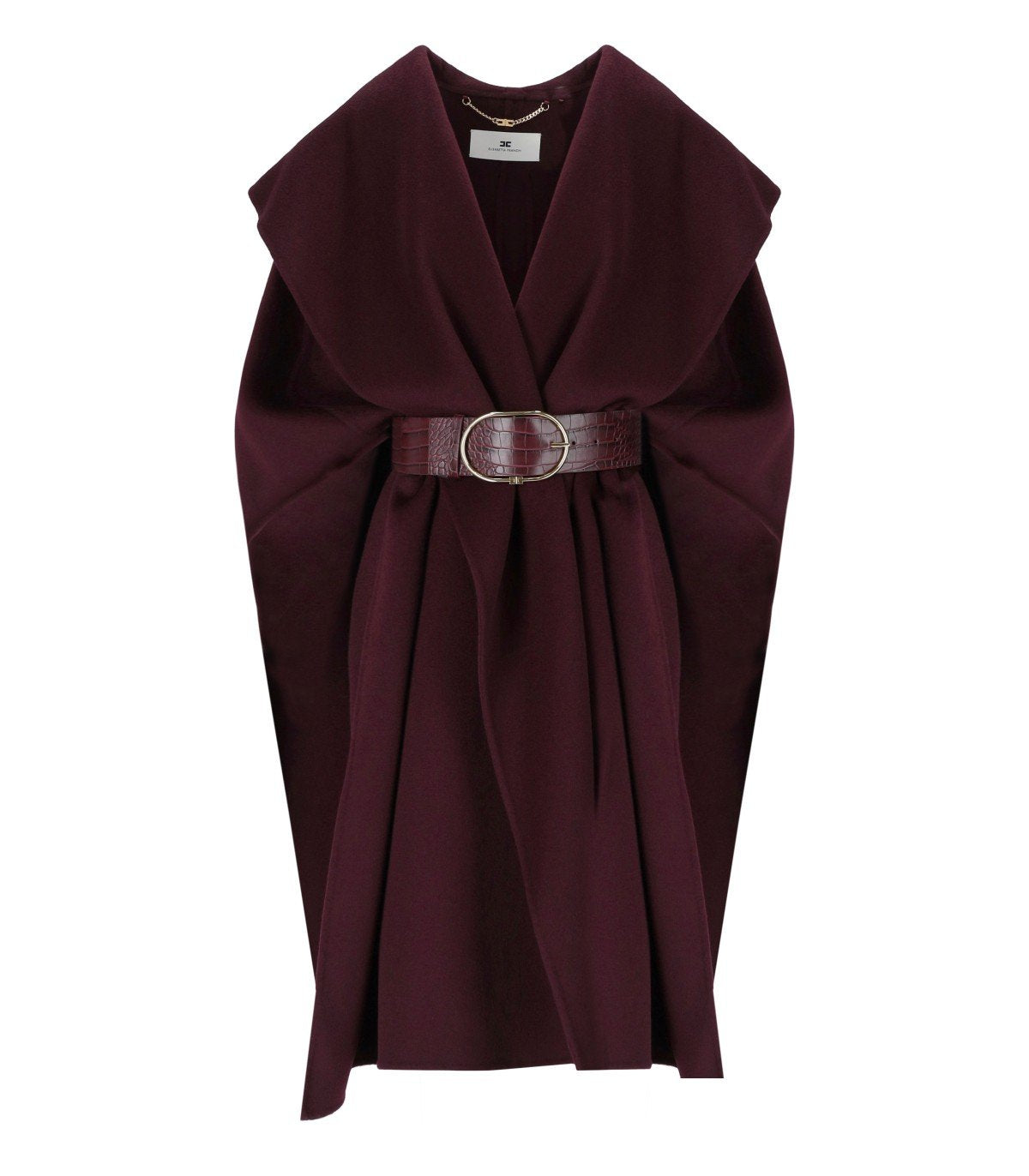 CAPA CON CINTURÒN MERLOT ELISABETTA FRANCHI