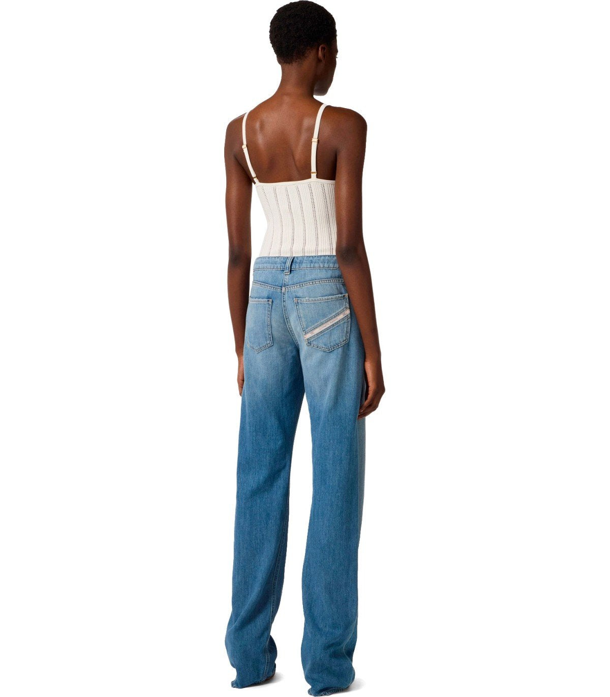ELISABETTA FRANCHI LIGHT BLUE PALAZZO JEANS