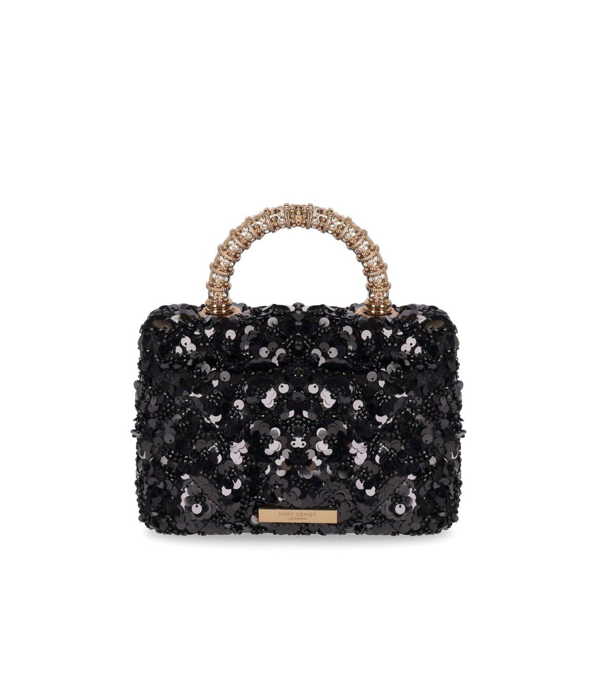 KURT GEIGER KENSINGTON PAILLETTES MINI SCHWARZE HANDTASCHE