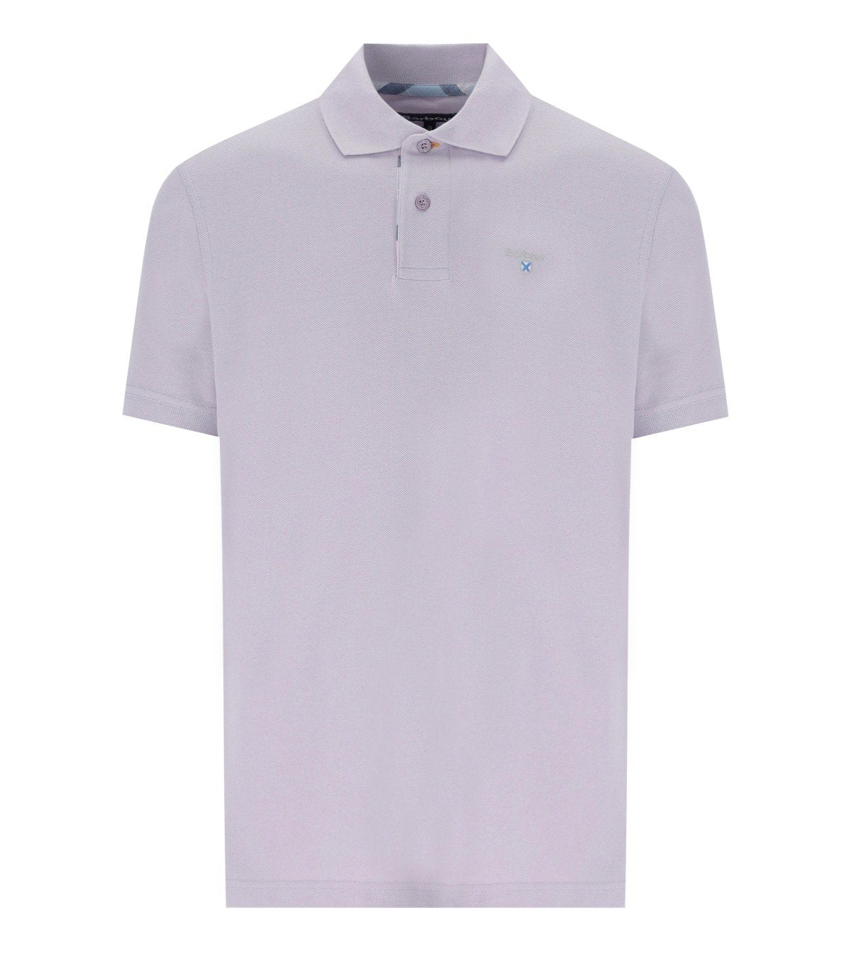 BARBOUR TARTAN PIQUE LILA POLOSHIRT