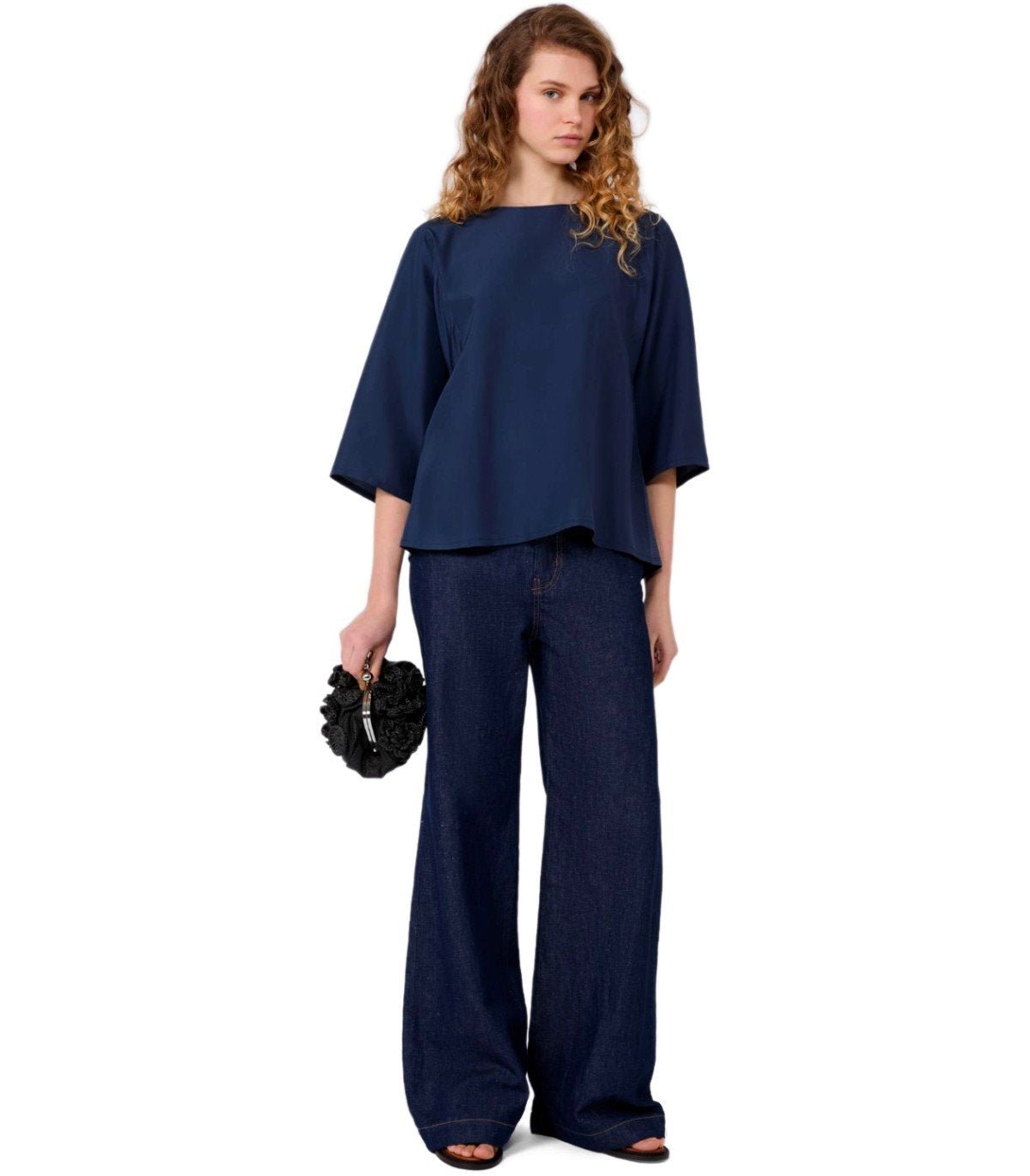 MAX MARA WEEKEND FASTOSO BLUE BLOUSE