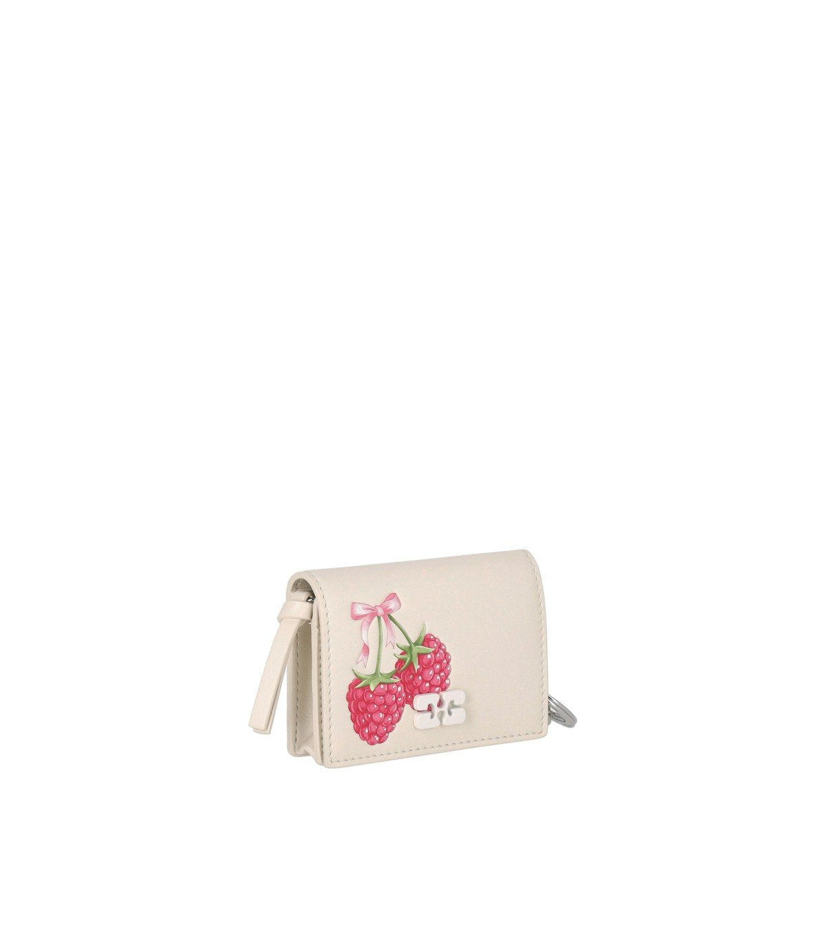 PORTE-CARTES RASPBERRY BLANC GANNI