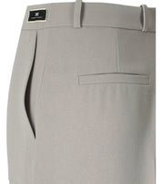 ELISABETTA FRANCHI PEARL GREY WIDE LEG PANTS