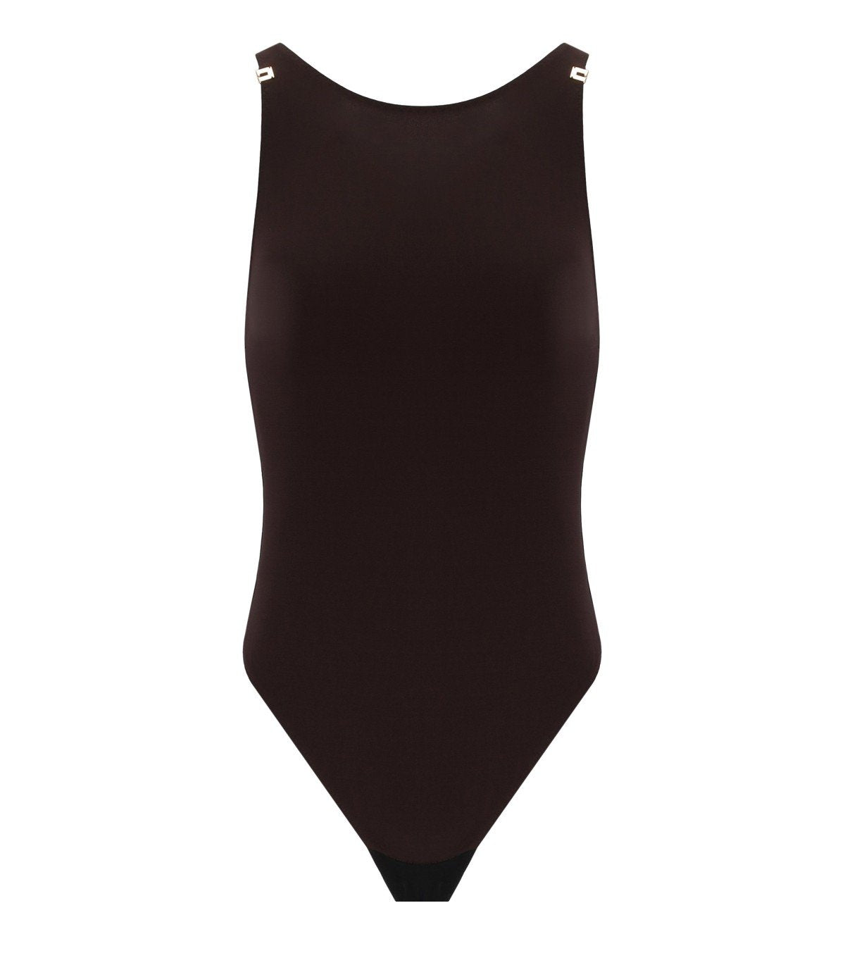 ELISABETTA FRANCHI DARK CHOCOLATE BODYSUIT