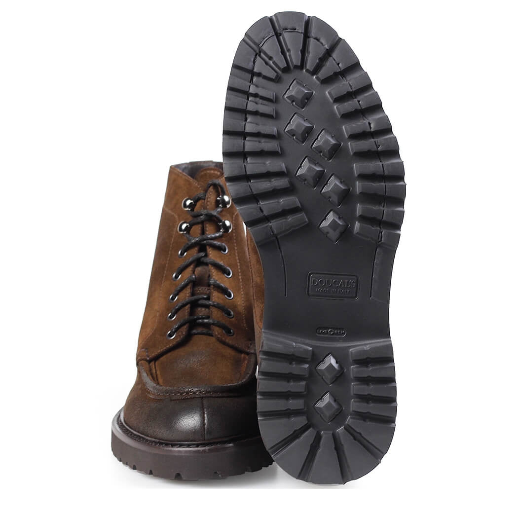 BOTTES À LACETS DAIM MARRON FONCÉ DOUCAL'S