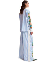 PANTALONE HEVON2 BIANCO E AZZURRO ESSENTIEL ANTWERP