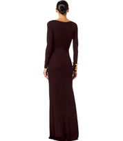 ELISABETTA FRANCHI RED DUNKLEBRAUNES KLEID