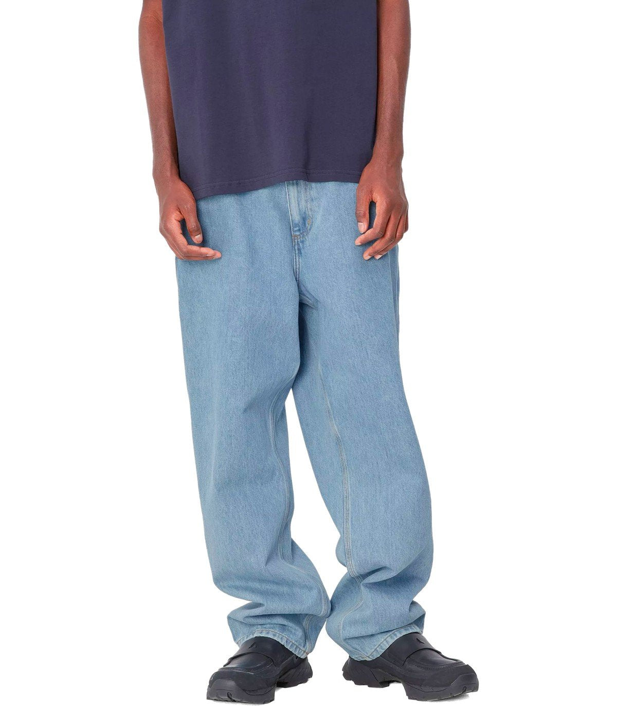 CARHARTT WIP SINGLE KNEE BLUE STONE BLEACHED JEANS