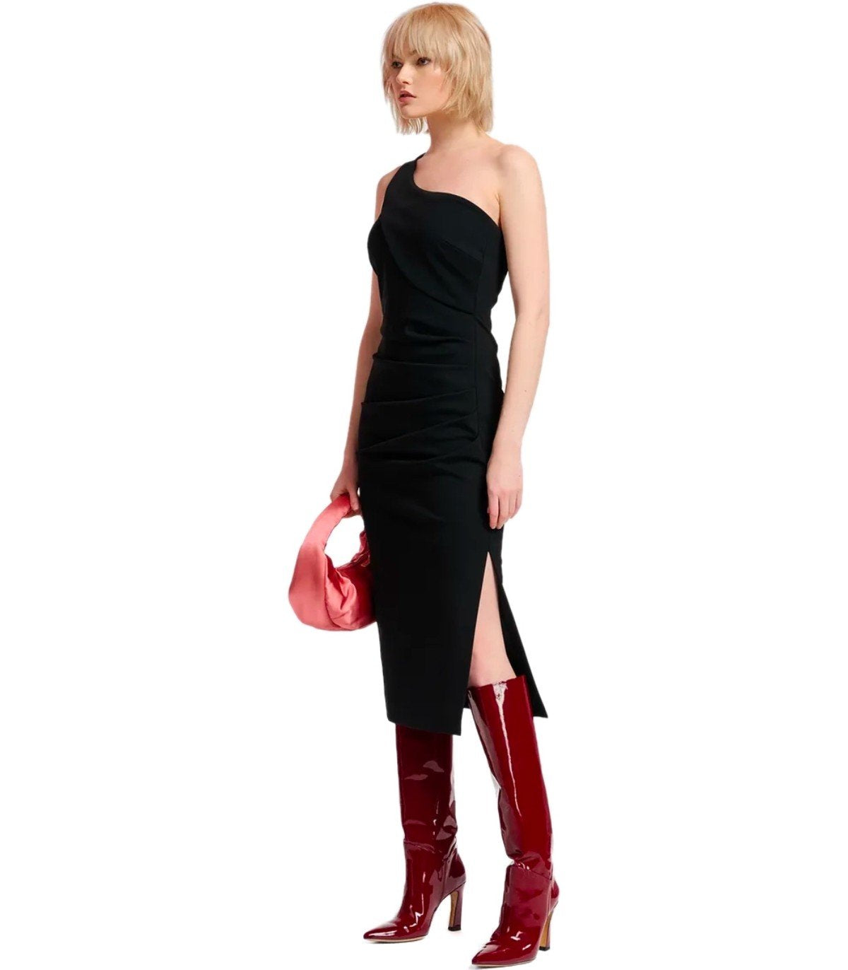 ABITO MIDI ENSUE NERO ESSENTIEL ANTWERP