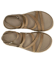 UGG GOLDENGAZE EMBOSSED ANKLE WRAP MUSTARD SEED SANDALE