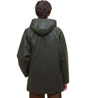 BARBOUR BEDALE WAX OLIVE GREEN PARKA