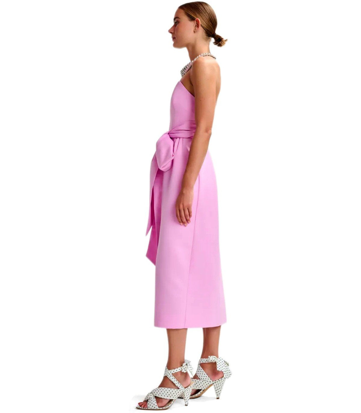 ESSENTIEL ANTWERP JUROR ROZE MIDI JURK