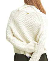 BARBOUR MALTON ECRU TURLENECK SWEATER