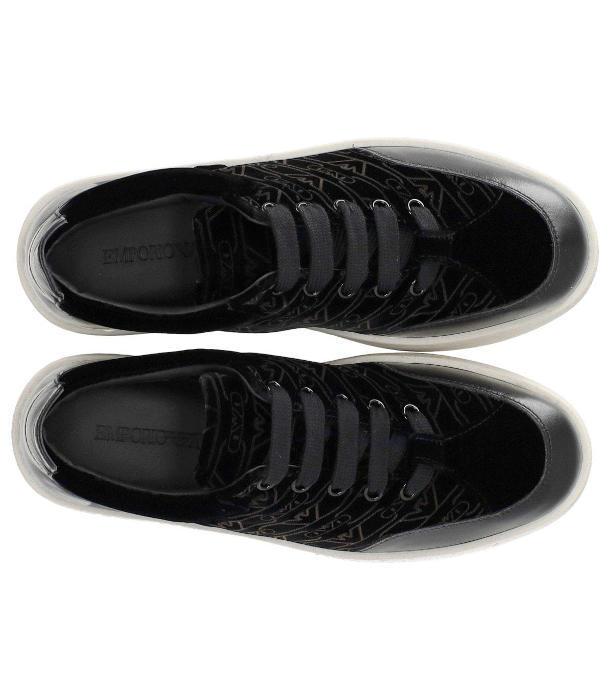 SNEAKER MONOGRAM NERA EMPORIO ARMANI