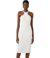 ELISABETTA FRANCHI IVORY MIDI DRESS