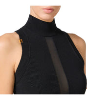 ELISABETTA FRANCHI BLACK TOP WITH TULLE