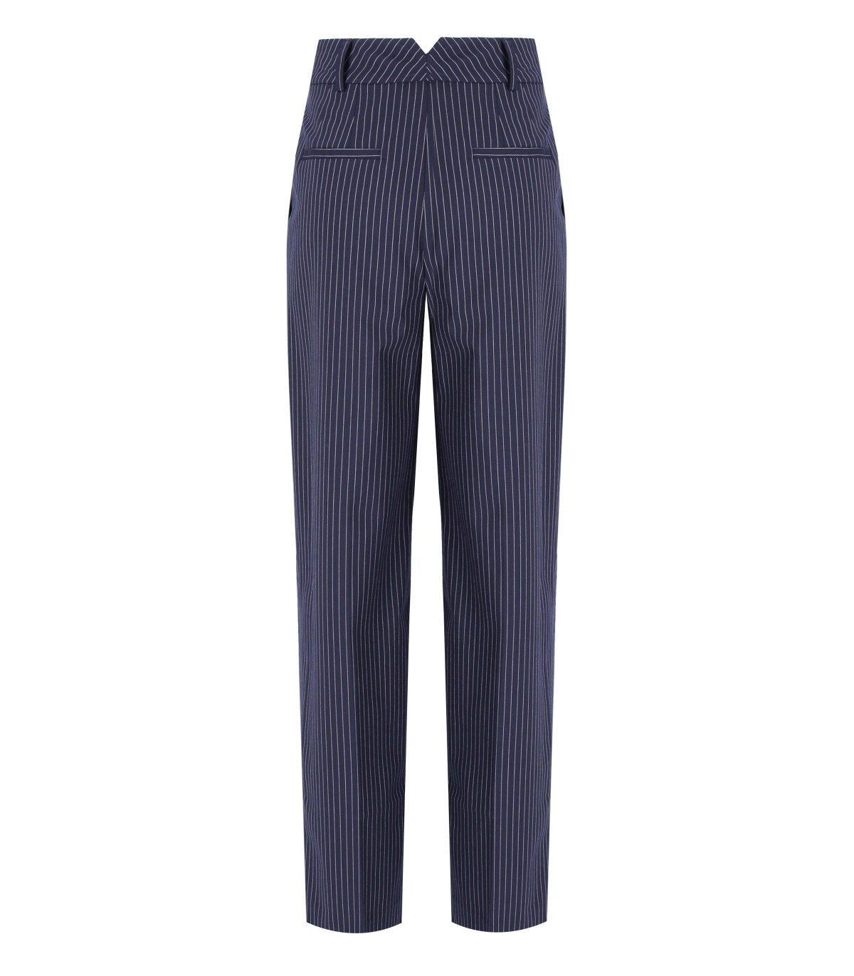 ESSENTIEL ANTWERP HERB BLUE PINSTRIPE TROUSERS
