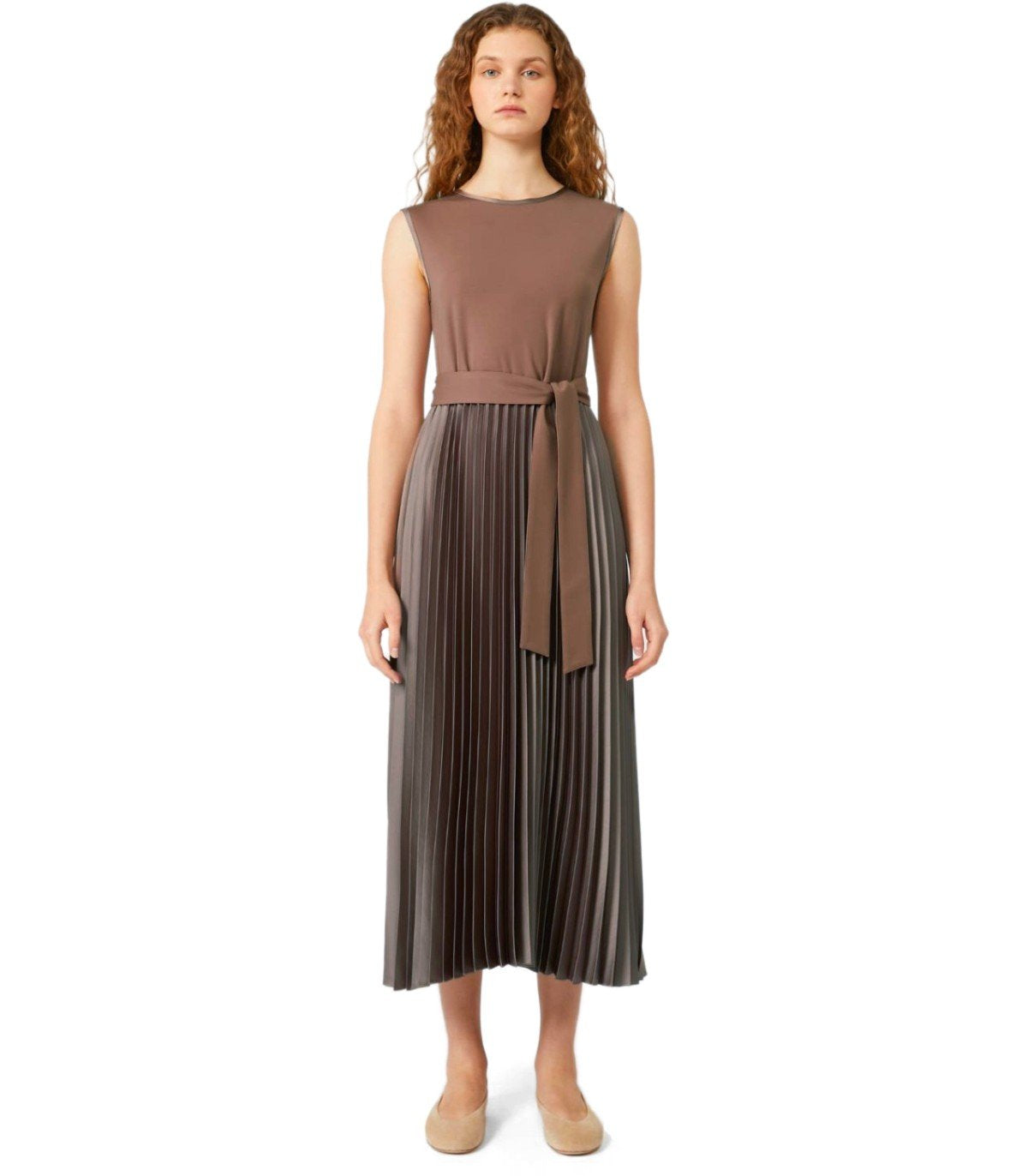 MAX MARA WEEKEND SAMUELE BROWN DRESS